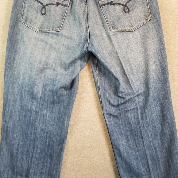 Ecko Unltd Jeans 38x33 Baggy Embroidered Faded Denim Wide Relax Hip Hop Y2K (906 - Picture 8 of 13
